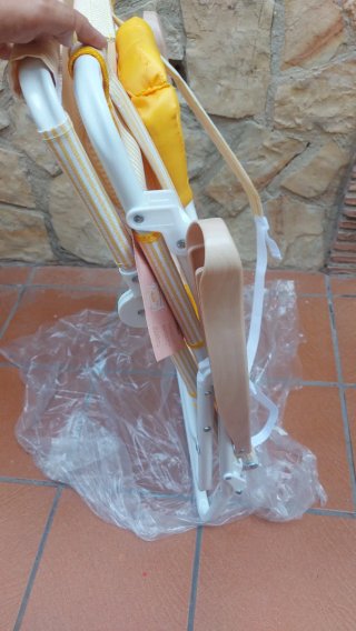 Hamaca playa Flamingueo rayas amarillas