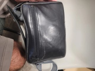 Bolso vintage para cámara y objetivo