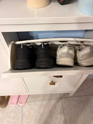 Zapatero Blanco Ikea con Tiradores de roca