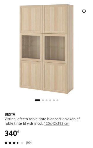 Mueble vitrina madera y cristal