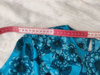 Vestido Azul Flores Talla S