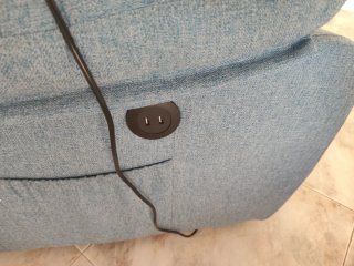 Sillón masaje eléctrico azul/gris