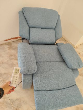 Sillón masaje eléctrico azul/gris