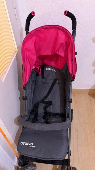 Silla de paseo rosa plegable