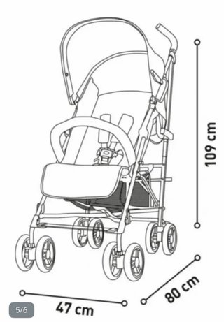 Silla de paseo rosa plegable
