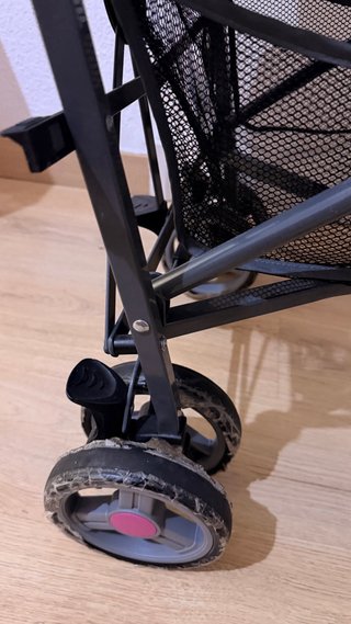 Silla de paseo rosa plegable