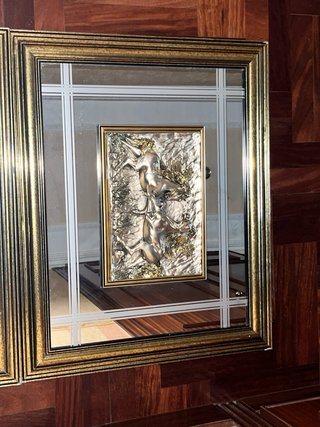 Cuadros de Relieve Metal Dorado y Plateado