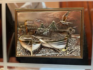Cuadros de Relieve Metal Dorado y Plateado