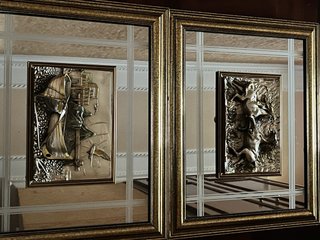 Cuadros de Relieve Metal Dorado y Plateado