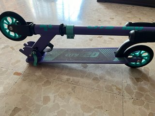 Patinete Plegable Morado y Turquesa