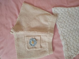 Conjunto niña blanco de punto