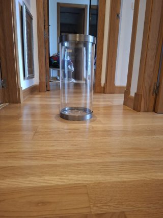 Paragüero de cristal y metal