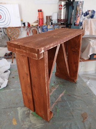 Banchetto rustico in legno