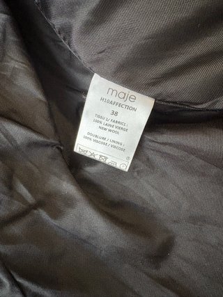 Chaqueta Maje Lana Negra Talla M