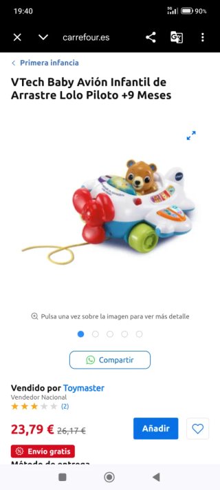Avión de Arrastre VTech Lolo Piloto
