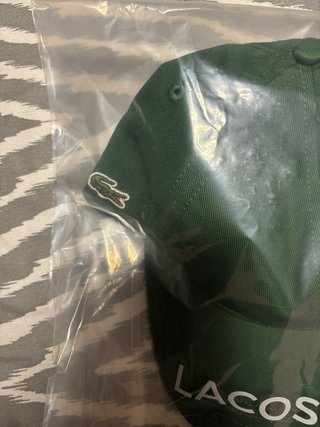 Gorra Lacoste Verde Sarga Algodón Nueva