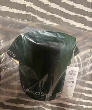 Gorra Lacoste Verde Sarga Algodón Nueva