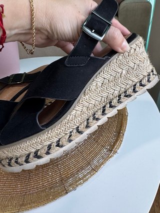 Sandalias Esparto Negras T38