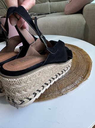 Sandalias Esparto Negras T38