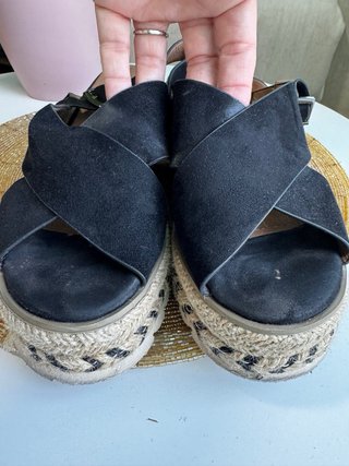 Sandalias Esparto Negras T38