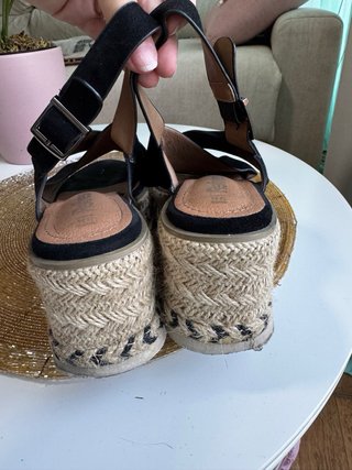 Sandalias Esparto Negras T38