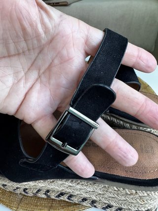 Sandalias Esparto Negras T38