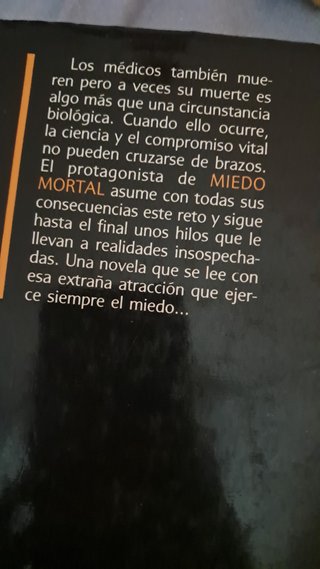 Libro Miedo Mortal - Robin Cook