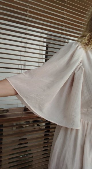 Vestido forrado NAF NAF rosa/plata  COMO NUEVO!!!