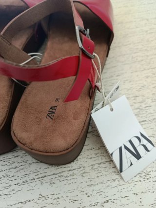Sandalias Zara Rojas Talla 38