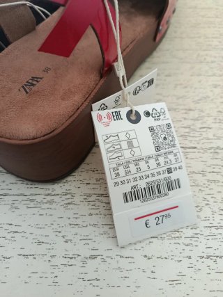 Sandalias Zara Rojas Talla 38