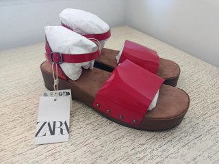 Sandalias Zara Rojas Talla 38
