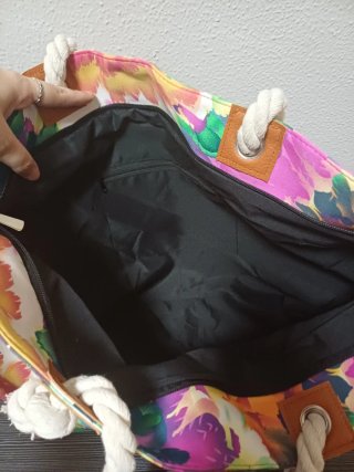 Bolsa de playa multicolor con monedero