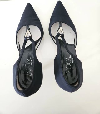 Scarpe Zocal t-bar tessuto blu tg. 38