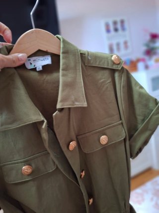 Vestido camisero verde militar Minueto