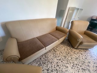 Conjunto de sofás retro beige