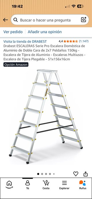 Escalera Plegable DRABEST Aluminio