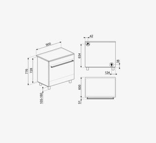 Cocina Smeg CX91GMXNLK Acero Inoxidable