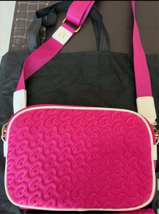 Bolso y monedero Axel rosa y blanco