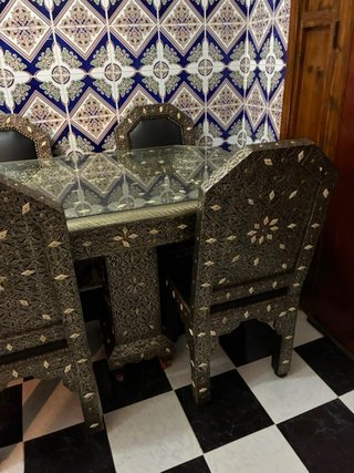 Mesa Árabe Artesana con 6 Sillas