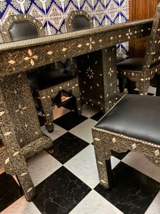 Mesa Árabe Artesana con 6 Sillas