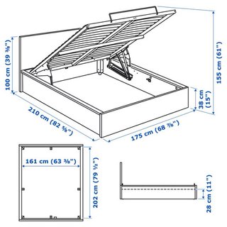 Cama Doble Ikea con Arcón