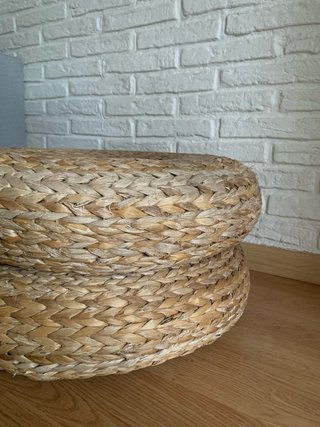 Puf redondo trenzado ALSEDA Ikea 2 unidades 40€