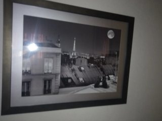 Lámina enmarcada tejados paris