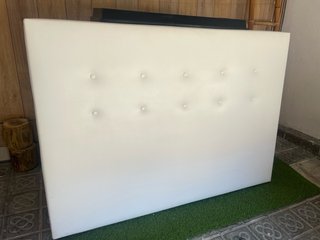 Cabezal de cama blanco polipiel