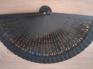 Lote 10 abanicos negros 19cm