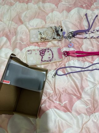 2 Fundas Móvil con Colgante y Cristal Templado