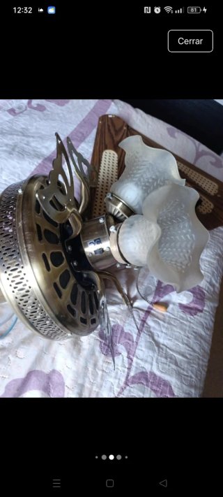Ventilador de techo madera y metal