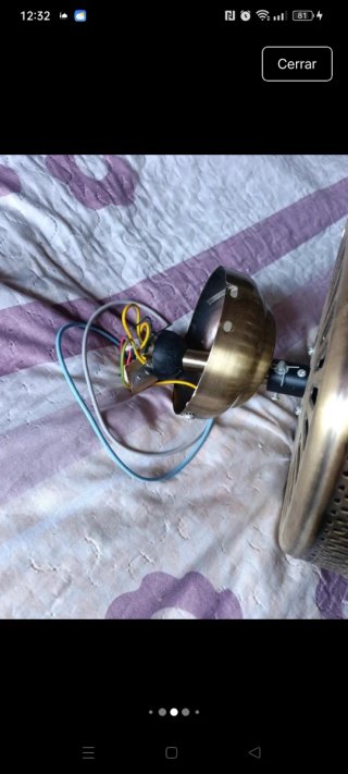 Ventilador de techo madera y metal