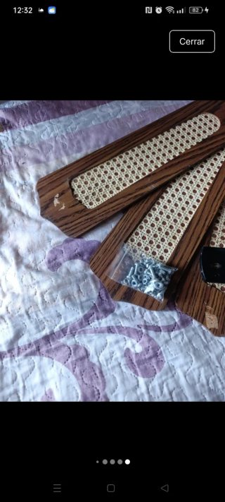 Ventilador de techo madera y metal