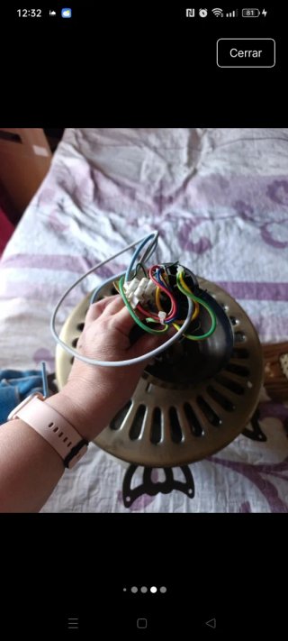 Ventilador de techo madera y metal